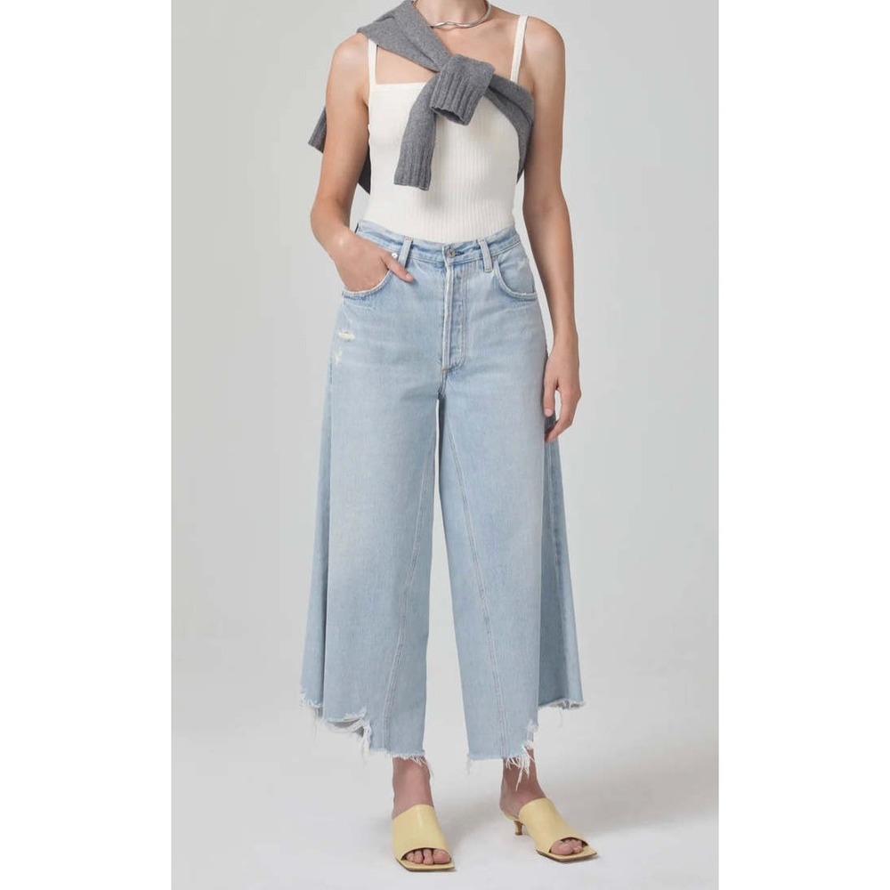 CITIZENS OF HUMANITY Tessa Culotte Wide Leg Jeans Light Blue Women's Size 27